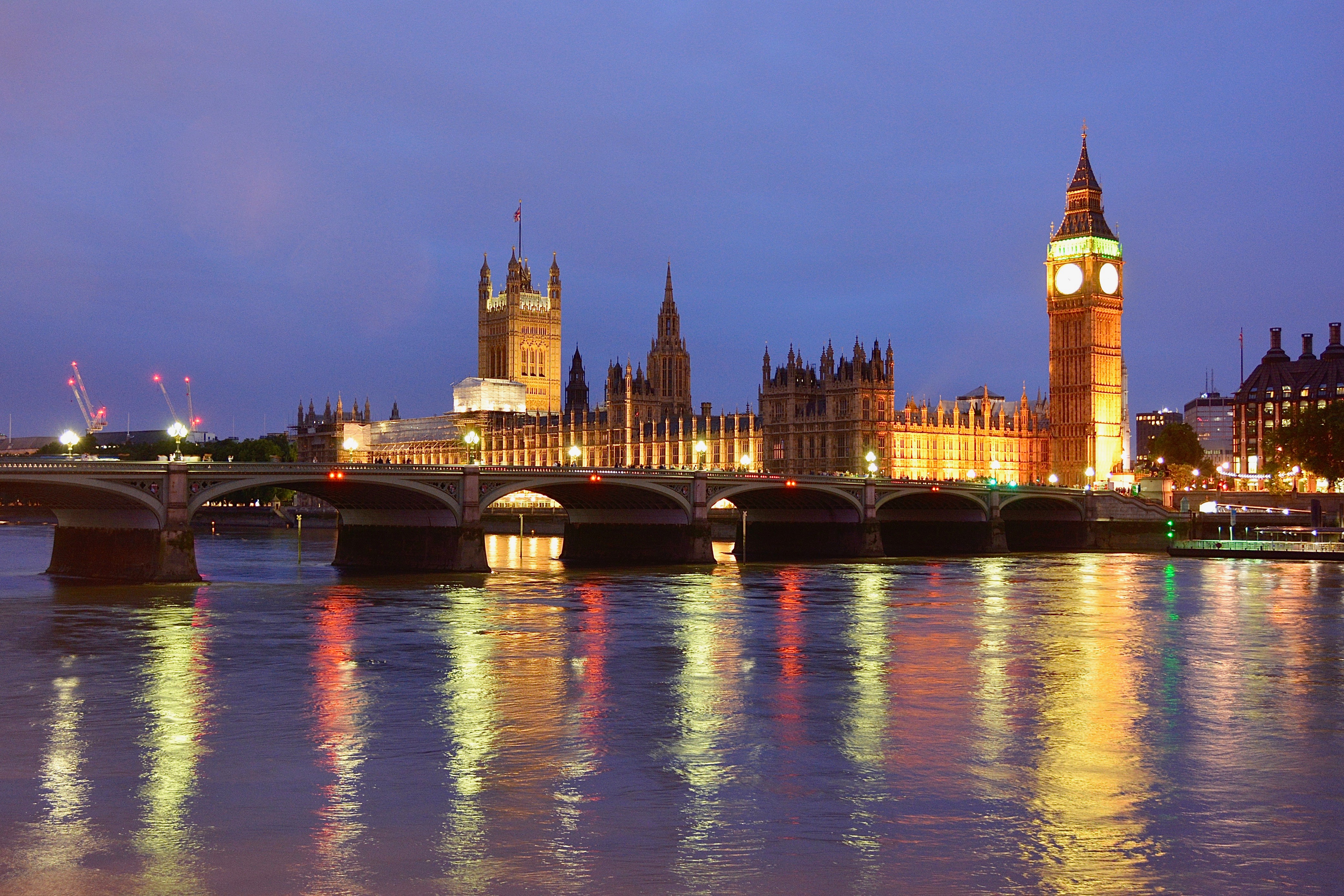 With reflections in the River Thames 